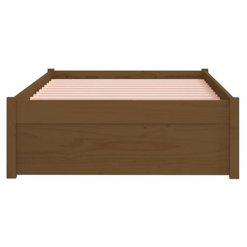 Sengeramme 75x190 cm Small Single massivt træ gyldenbrun