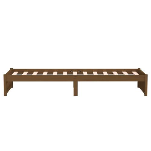 Sengeramme 75x190 cm Small Single massivt træ gyldenbrun