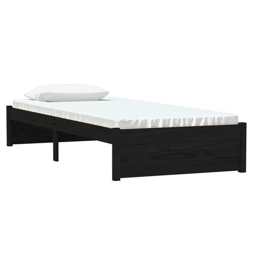 Sengeramme 75x190 cm Small Single massivt træ sort