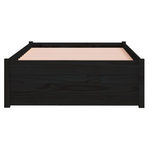 Sengeramme 75x190 cm Small Single massivt træ sort