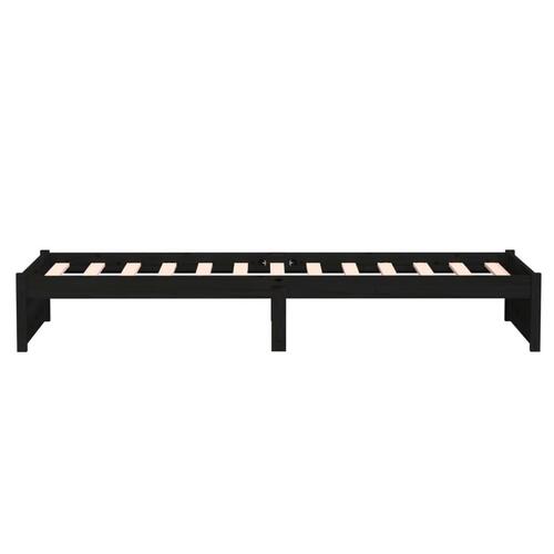 Sengeramme 75x190 cm Small Single massivt træ sort