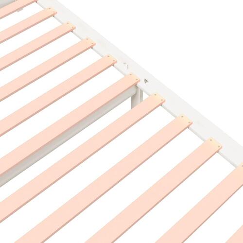 Sengestel 180x200 cm Super King massivt fyrretræ hvid
