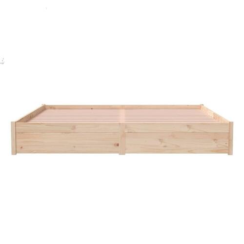Sengeramme uden madras 200x200 cm massivt træ