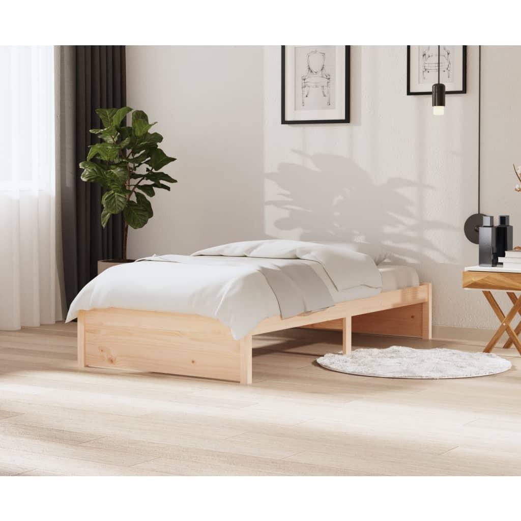 Sengeramme 100x200 cm massivt træ hvid