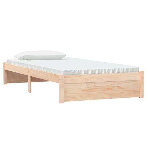 Sengeramme 100x200 cm massivt træ hvid