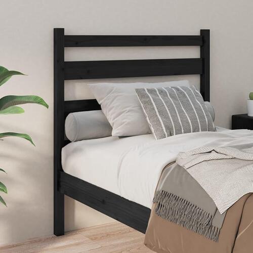 Sengegærde 106x4x100 cm massivt fyrretræ sort