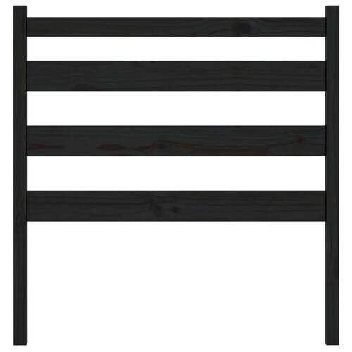 Sengegærde 106x4x100 cm massivt fyrretræ sort