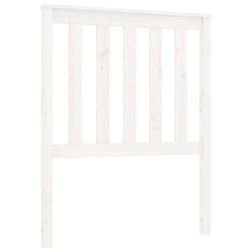 Sengegærde 81x6x101 cm massivt fyrretræ hvid