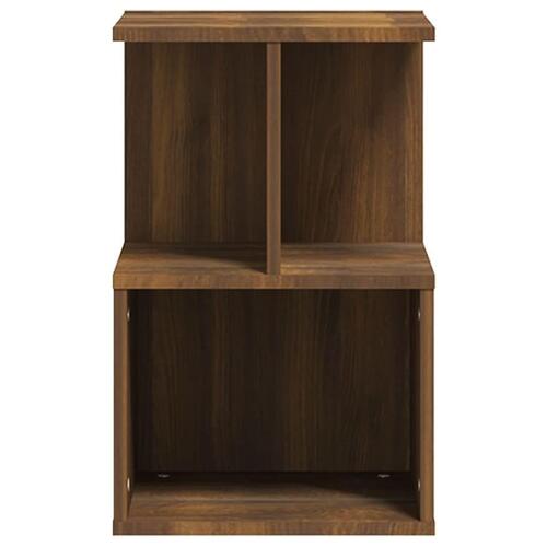 Sengeborde 2 stk. 35x35x55 cm konstrueret træ brun egetræsfarve