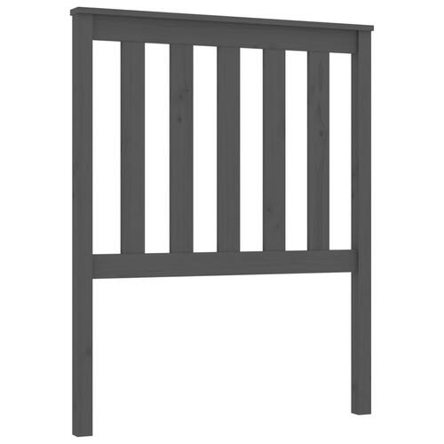 Sengegærde 81x6x101 cm massivt fyrretræ grå