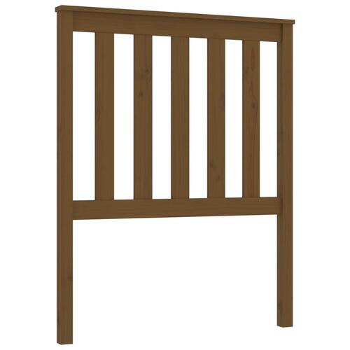 Sengegærde 81x6x101 cm massivt fyrretræ gyldenbrun