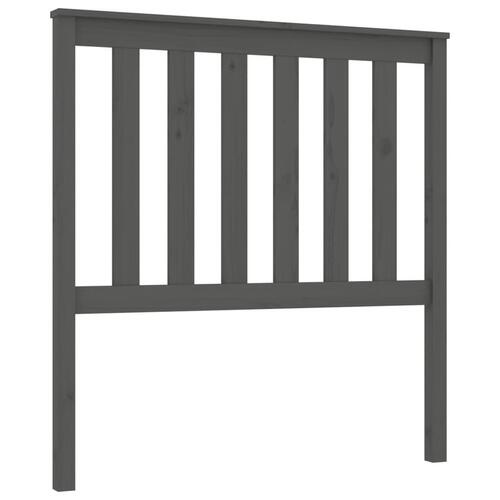Sengegærde 96x6x101 cm massivt fyrretræ grå