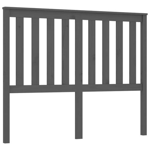 Sengegærde 146x6x101 cm massivt fyrretræ grå