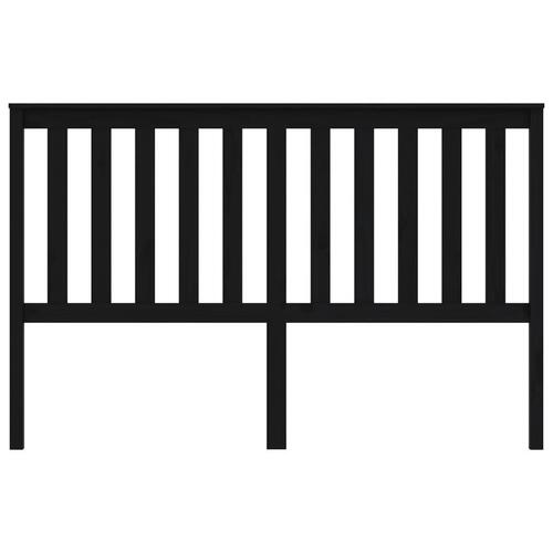 Sengegærde 166x6x101 cm massivt fyrretræ sort