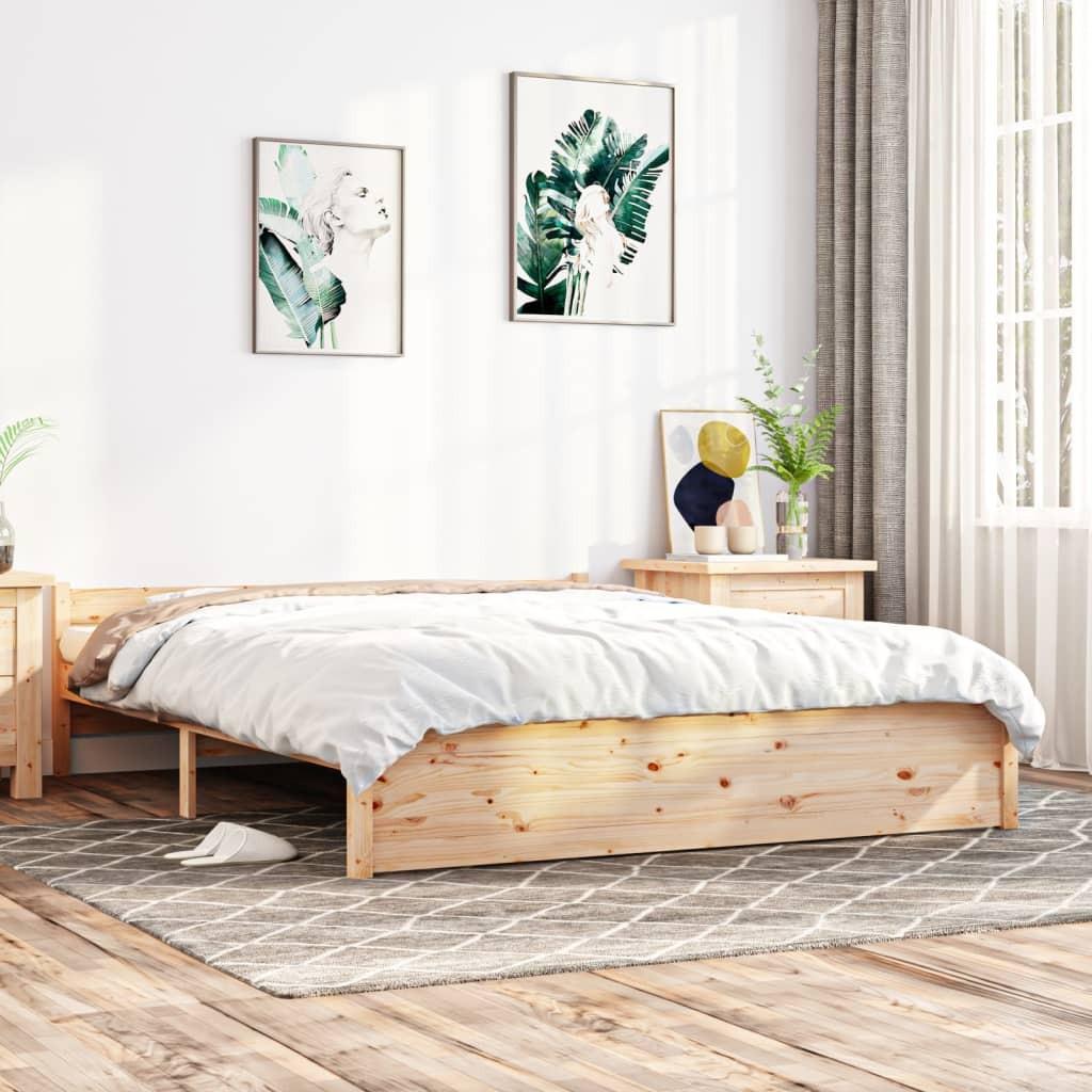 Sengeramme 140x190 cm massivt træ
