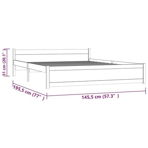 Sengeramme 140x190 cm massivt træ