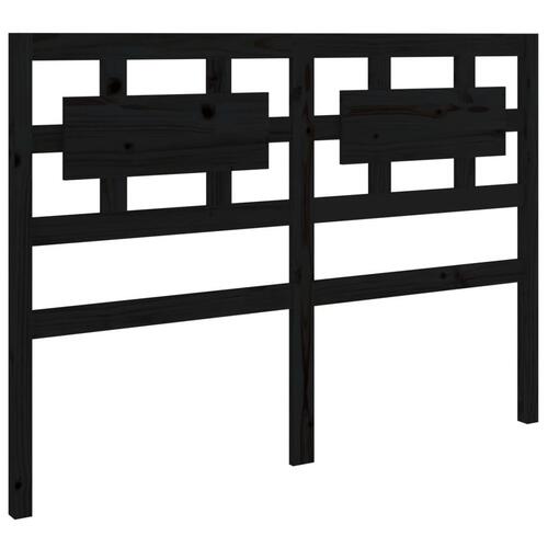 Sengeramme 140x190 cm massivt træ sort