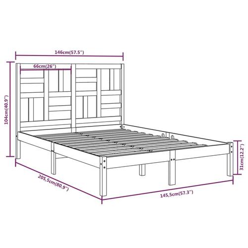 Sengeramme 140x200 cm massivt træ
