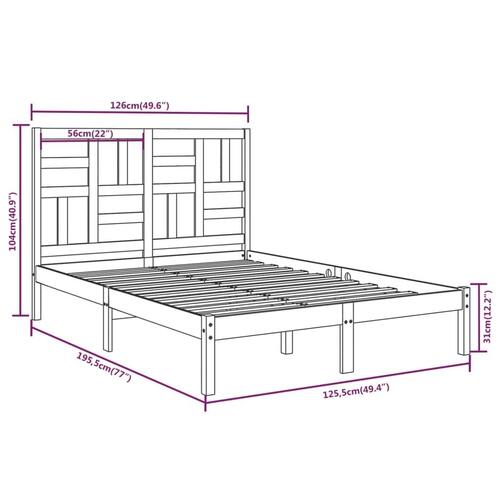 Sengeramme 120x190 cm massivt træ