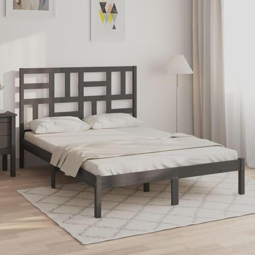 Sengeramme 120x190 cm Small Double massivt træ grå