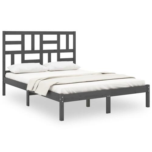 Sengeramme 120x190 cm Small Double massivt træ grå