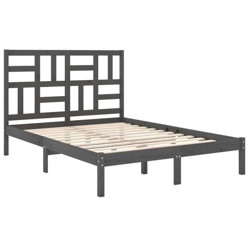 Sengeramme 120x190 cm Small Double massivt træ grå
