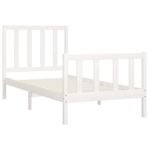 Sengeramme 100x200 cm massivt træ hvid