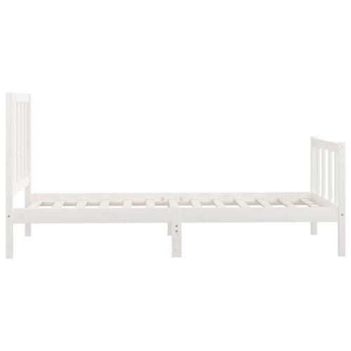 Sengeramme 100x200 cm massivt træ hvid