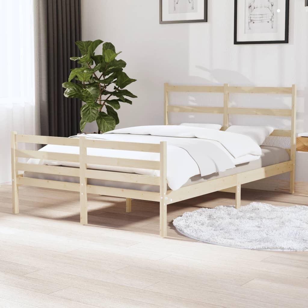 Sengeramme 120x190 cm massivt fyrretræ