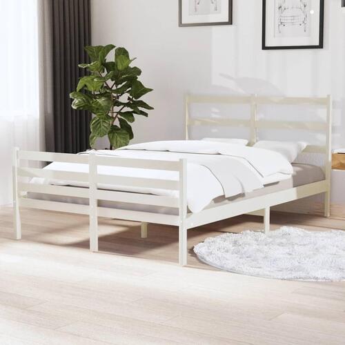 Sengestel 120x190 cm Small Double massivt fyrretræ hvid