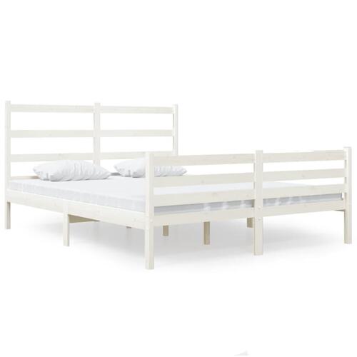 Sengestel 120x190 cm Small Double massivt fyrretræ hvid