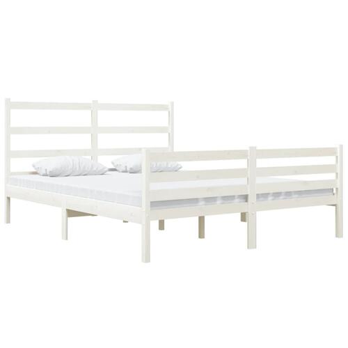 Sengestel 120x190 cm Small Double massivt fyrretræ hvid