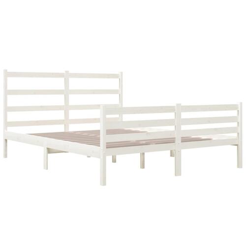 Sengestel 120x190 cm Small Double massivt fyrretræ hvid