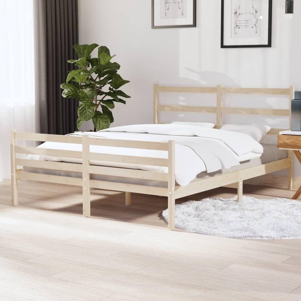 Sengeramme 150x200 cm massivt fyrretræ