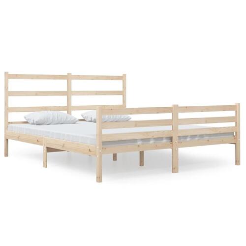 Sengeramme 150x200 cm massivt fyrretræ