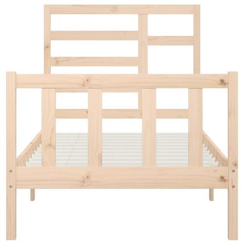 Sengeramme uden madras 100x200 cm massivt fyrretræ