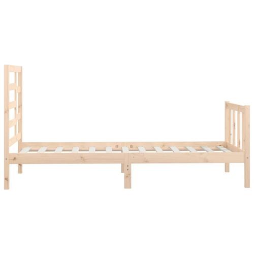 Sengeramme uden madras 100x200 cm massivt fyrretræ