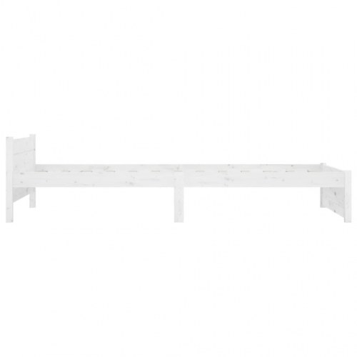 Sengeramme 90x200 cm i massivt fyrretræ - hvid