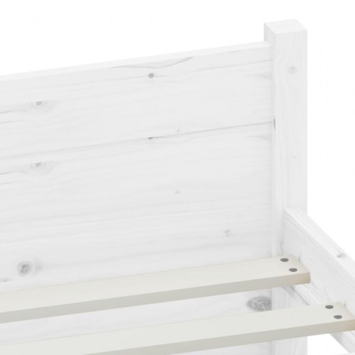 Sengeramme 90x200 cm i massivt fyrretræ - hvid