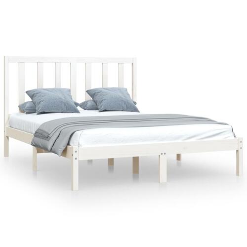 Sengestel 120x190 cm Small Double massivt fyrretræ hvid