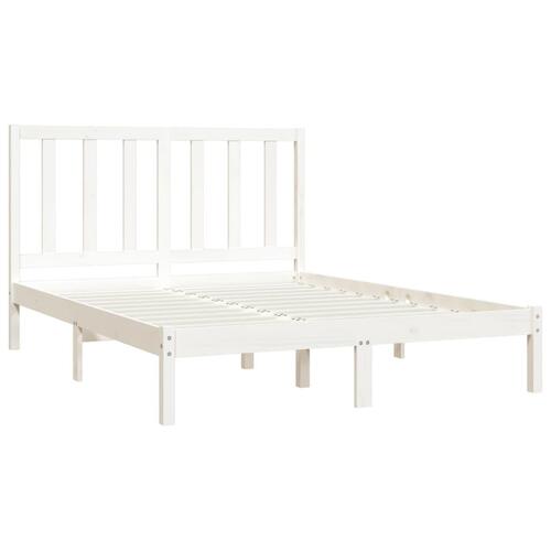 Sengestel 120x190 cm Small Double massivt fyrretræ hvid