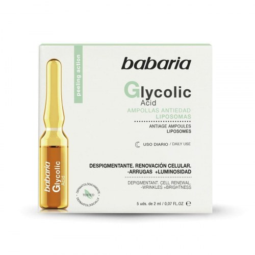 Ansigtsserum med glykolsyre - Babaria Ampuller 5 x 2 ml