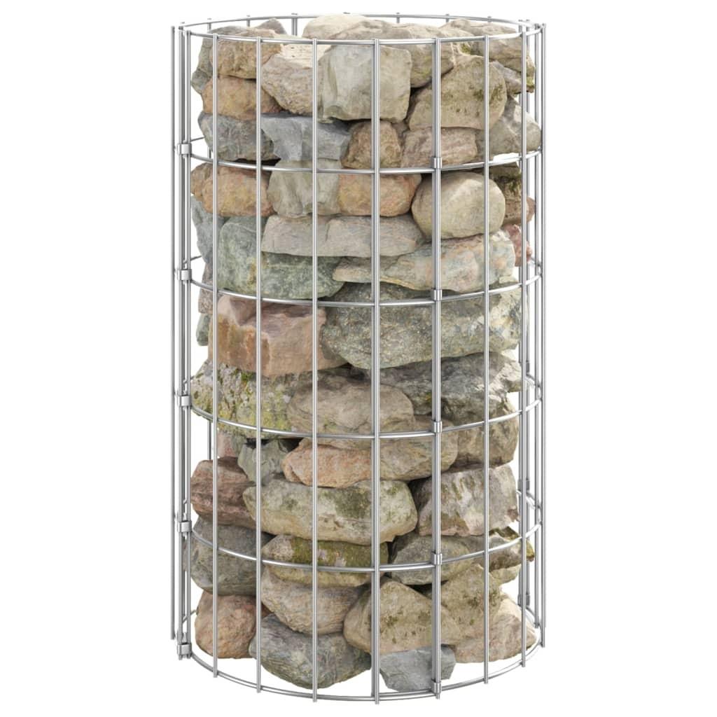 Gabionsøjle Ø30x50 cm galvaniseret stål rund