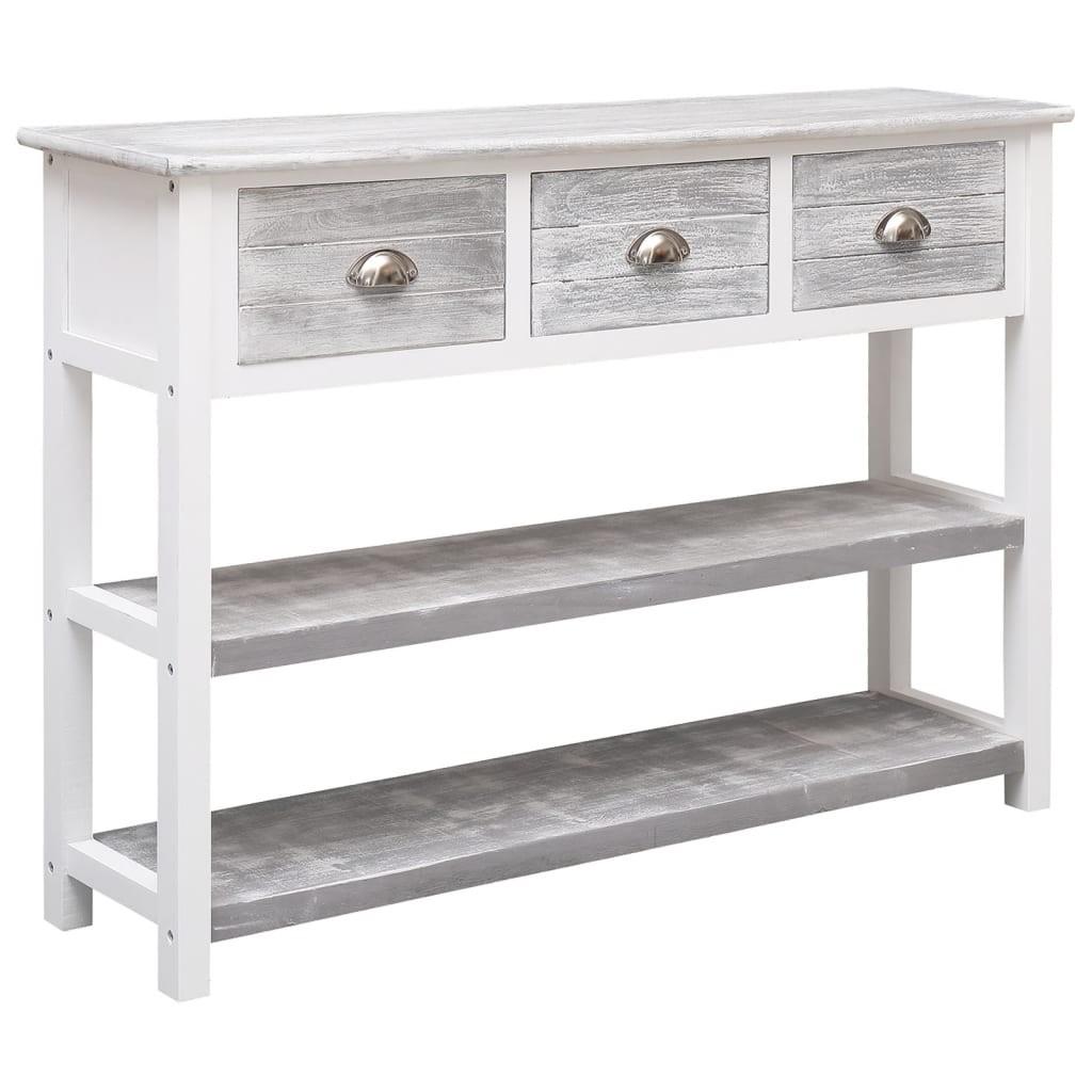 Skænk 108x30x76 cm massivt kejsertræ antikgrå