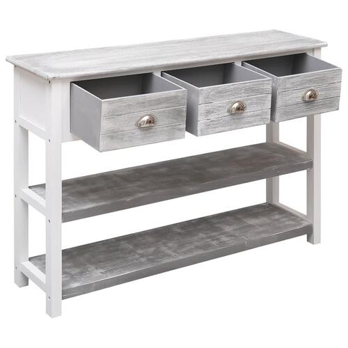 Skænk 108x30x76 cm massivt kejsertræ antikgrå
