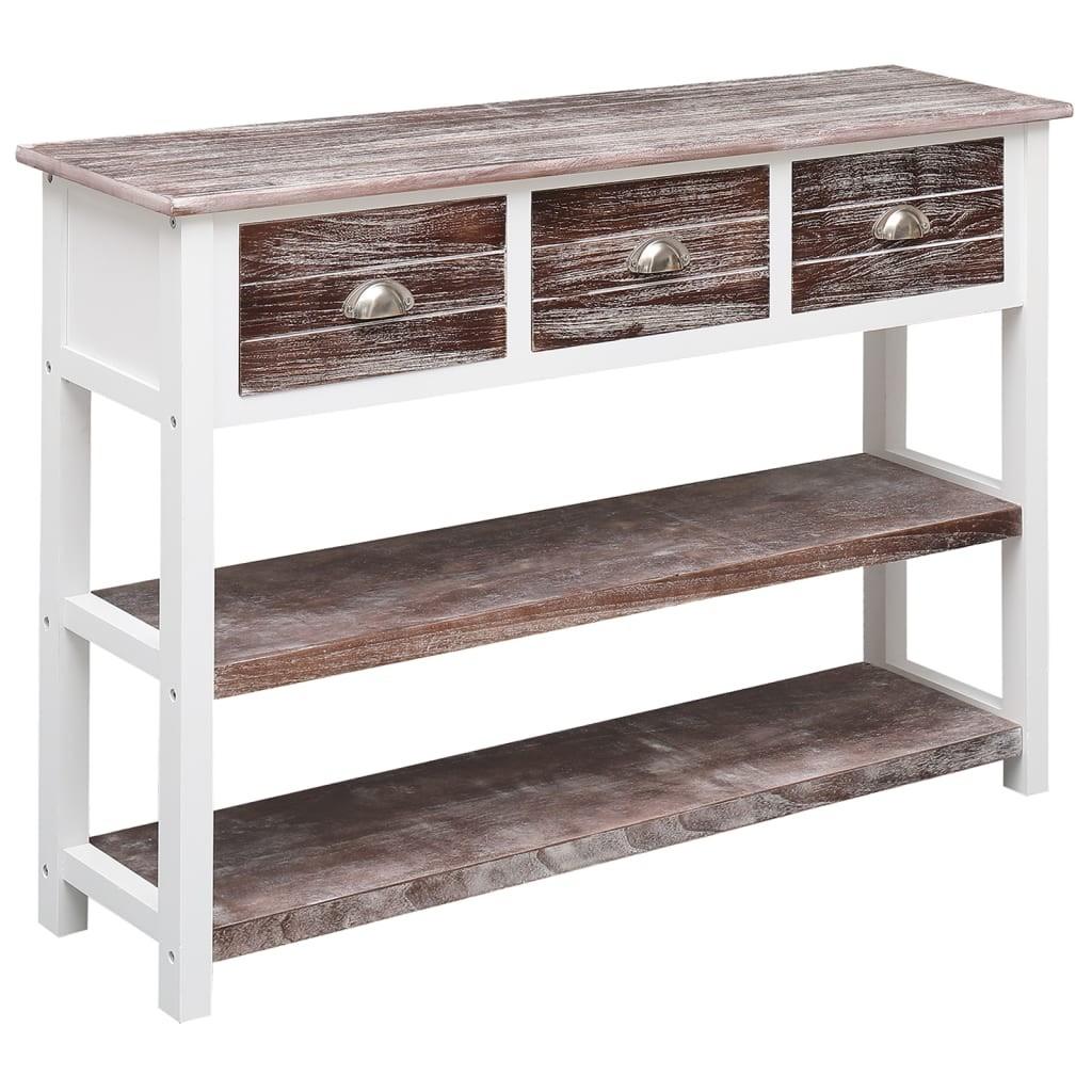 Skænk 108x30x76 cm massivt kejsertræ antikbrun