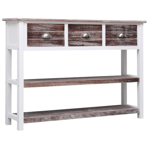 Skænk 108x30x76 cm massivt kejsertræ antikbrun