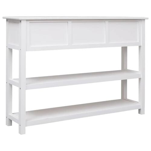 Skænk 108x30x76 cm massivt kejsertræ hvid
