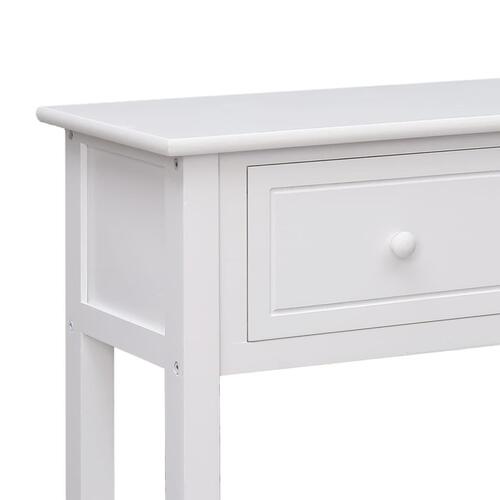 Skænk 108x30x76 cm massivt kejsertræ hvid