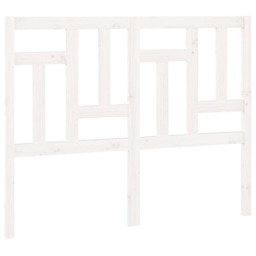 Sengegærde 205,5x4x100 cm massivt fyrretræ hvid